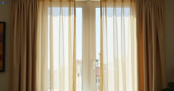 Dull dusty drapes in ormond-vic before professional cleaning